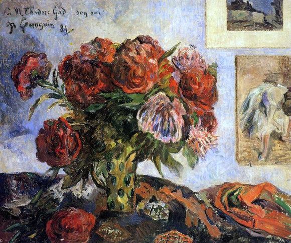  Paul Gauguin Vase of Peonies - Art Print