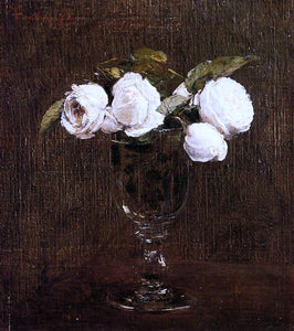  Henri Fantin-Latour Vase of Roses - Art Print