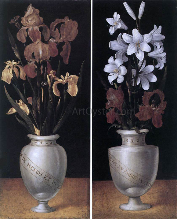  The Younger Ludger Tom  Ring Vases of Flowers - Art Print