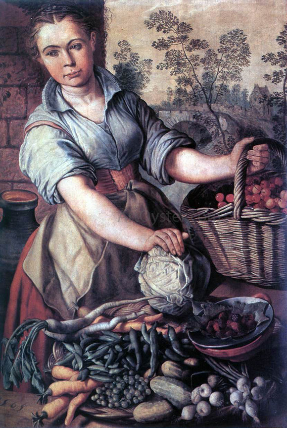  Joachim Beuckelaer Vegetable Seller - Art Print