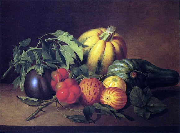  James Peale Vegetable Still Life - Art Print