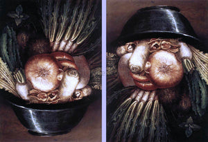  Giuseppe Arcimboldo Vegetables in a Bowl or The Gardener - Art Print