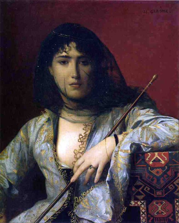  Jean-Leon Gerome Veiled Circassian Woman - Art Print