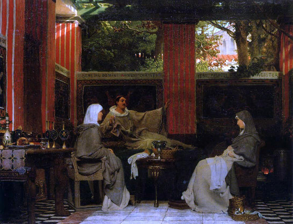  Sir Lawrence Alma-Tadema Venantius Fortunatus Reading His Poems to Radegonda VI - Art Print