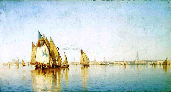  Sanford Robinson Gifford Venetian Sails, a Study - Art Print