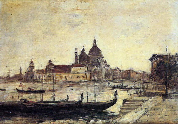  Eugene-Louis Boudin Venice, Le Mole et la Salute - Art Print