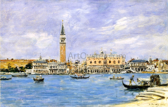  Eugene-Louis Boudin Venice, the Campanile, the Ducal Palace and the Piazzetta, View from San Giorgio - Art Print