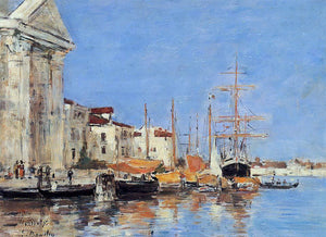  Eugene-Louis Boudin Venice, the Customs House - Art Print