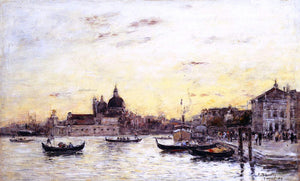  Eugene-Louis Boudin Venice, The Mole at the Entrance to the Grand Canal and the Salute - Art Print
