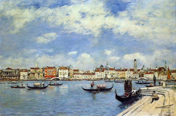  Eugene-Louis Boudin Venice, View from San Giorgio - Art Print