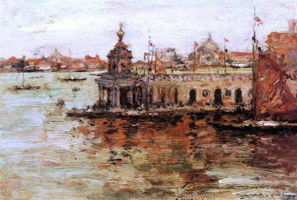  William Merritt Chase Venice: View of the Navy Arsenal - Art Print