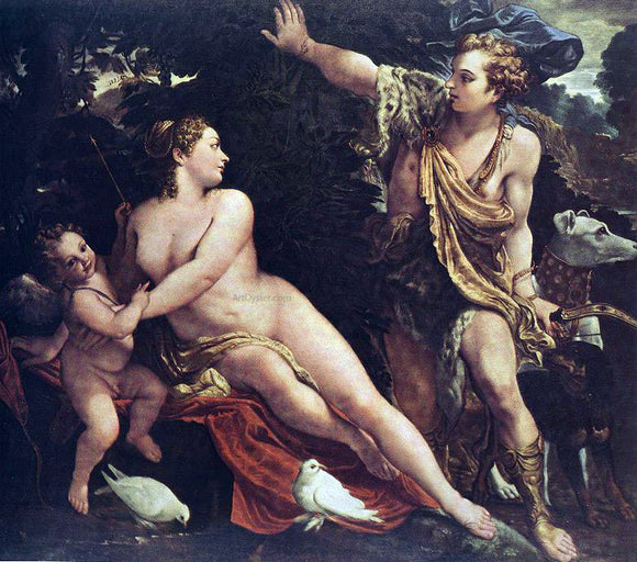  Annibale Carracci Venus and Adonis - Art Print