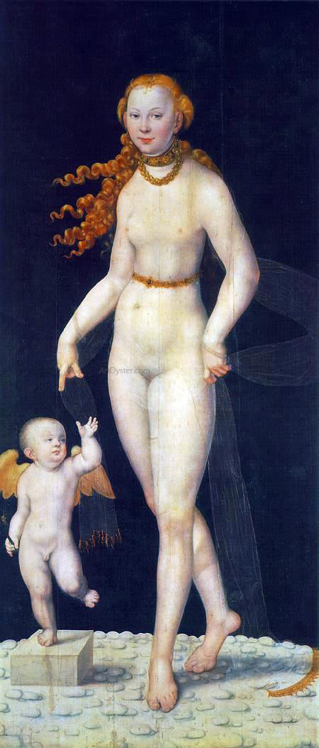  The Younger Lucas Cranach Venus and Amor - Art Print