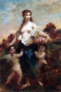  Narcisse Virgilio Diaz De la Pena  Venus and Cupids - Art Print