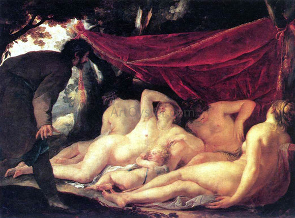  Jacques Blanchard Venus and the Three Graces Surprised by a Mortal - Art Print