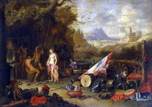  Jan Van I Kessel Venus at the Forge of Vulcan - Art Print