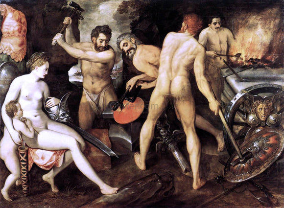  The Elder Frans Floris Venus at Vulcan's Forge - Art Print