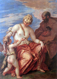  Sebastiano Ricci Venus, Cupid and Vulcan - Art Print