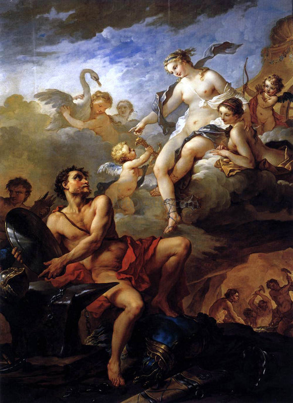  Charles Joseph Natoire Venus Demanding Arms from Vulcan for Aeneas - Art Print