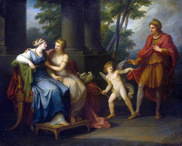  Angelica Kauffmann Venus Induces Helen to Fall in Love with Paris - Art Print