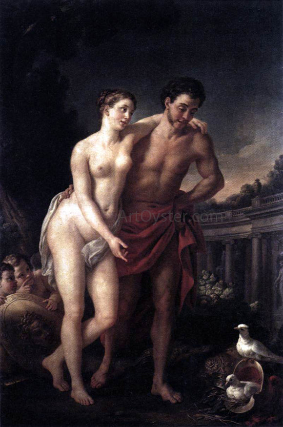  Joseph-Marie Vien Venus Showing Mars her Doves Making a Nest in his Helmet - Art Print