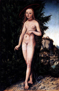  The Elder Lucas Cranach Venus Standing in a Landscape - Art Print