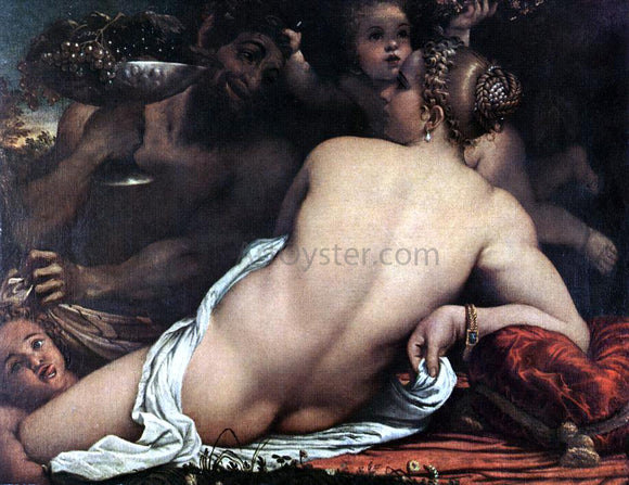  Annibale Carracci Venus with a Satyr and Cupids - Art Print