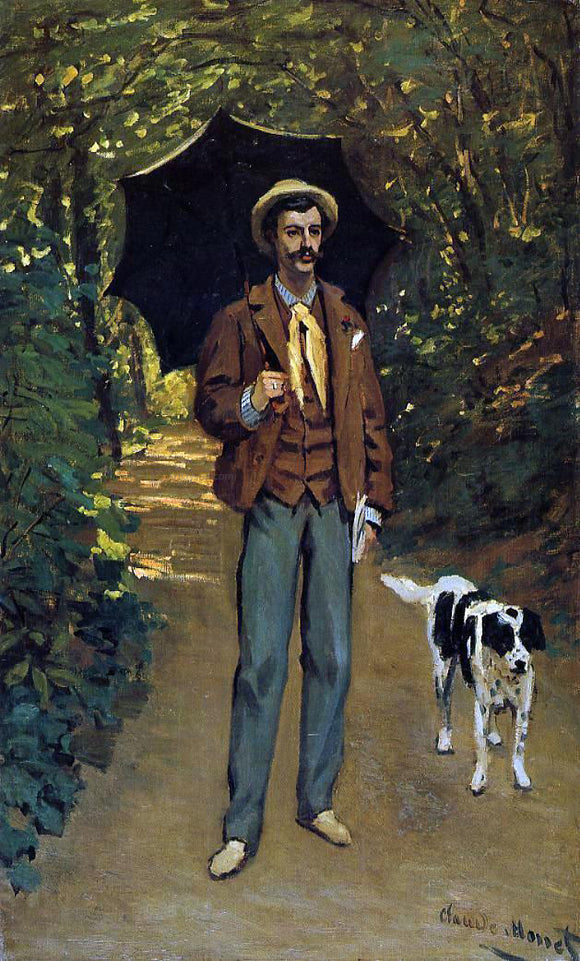 Claude Oscar Monet Victor Jacquemont Holding A Parasol Art Print claude-oscar-monet-victor-jacquemont-holding-a-parasol-art-print