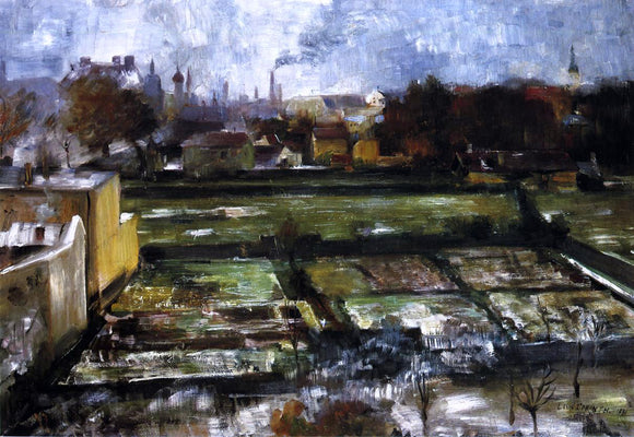  Lovis Corinth View from the Studio - Art Print