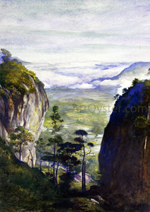  John La Farge View in Ceylon, near Dambulla, Looking Down Over Rice-Fields - Art Print