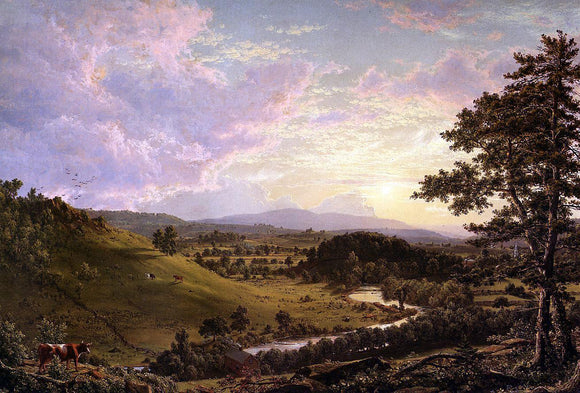  Frederic Edwin Church View near Stockbridge, Mass. - Art Print