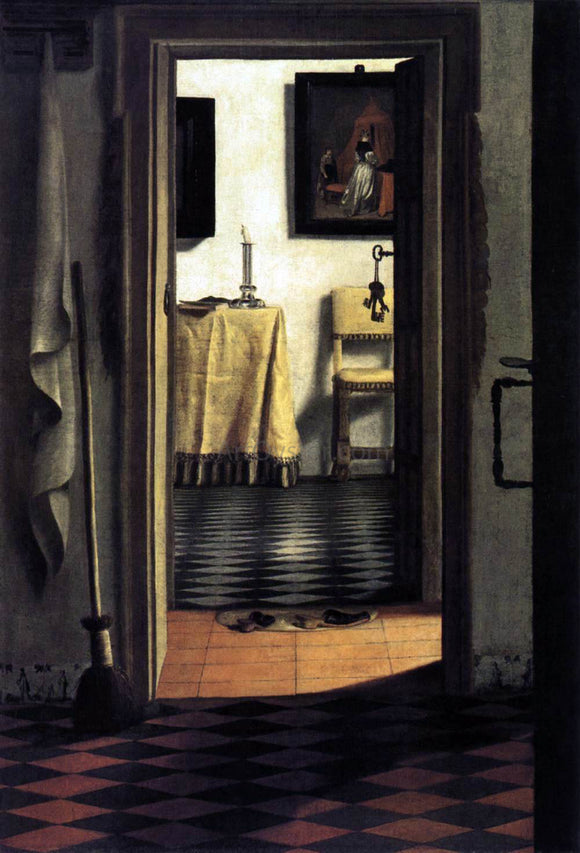  Samuel Van Hoogstraten View of a Corridor - Art Print