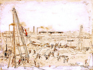  Jean-Francois Raffaelli View of a Port - Art Print