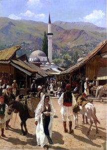  Franz Leo Ruben View of Bascarsija, Sarajevo - Art Print