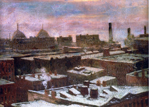  Julian Onderdonk View of City Rooftops in Winter - Art Print