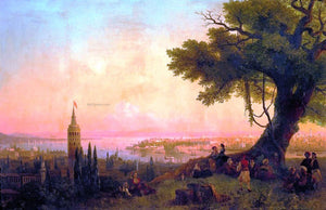  Ivan Constantinovich Aivazovsky View of Constantinople by evening light - Art Print