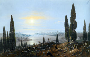  Carlo Bossoli View of Constantinople by moonlight - Art Print