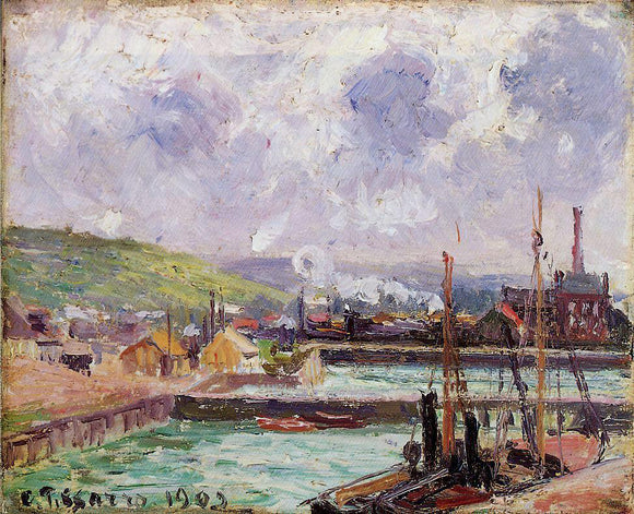  Camille Pissarro View of Duquesne and Berrigny Basins in Dieppe - Art Print