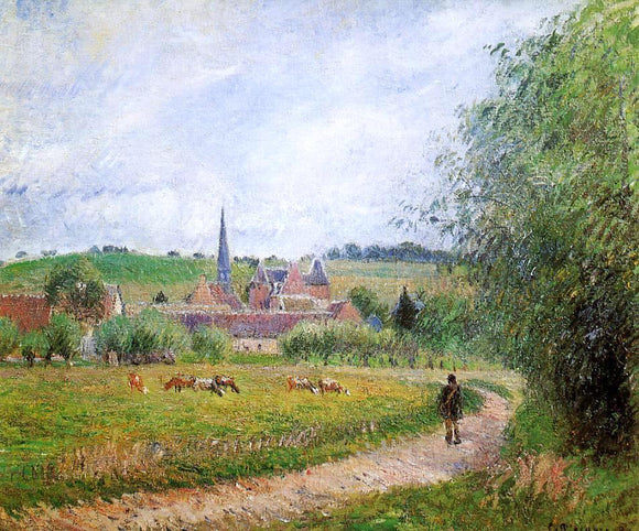  Camille Pissarro View of Eragny - Art Print