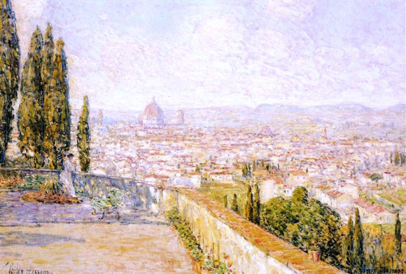  Frederick Childe Hassam View of Florence from San Miniato - Art Print