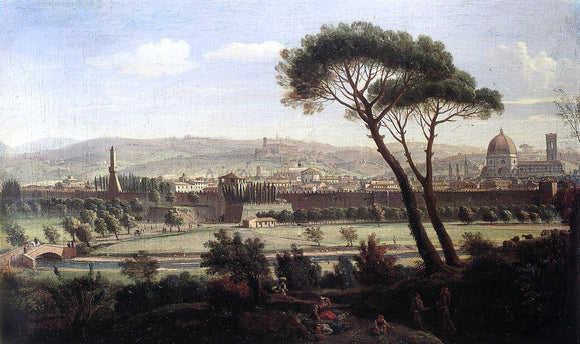  Caspar Andriaans Van Wittel View of Florence from the Via Bolognese - Art Print