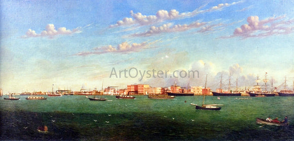  William Aiken Walker View of Galveston Harbor - Art Print