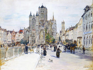  Jean-Francois Raffaelli View of Ghent - Art Print