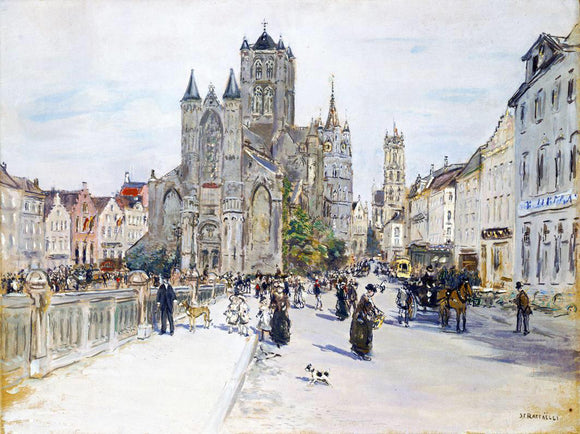  Jean-Francois Raffaelli View of Ghent - Art Print