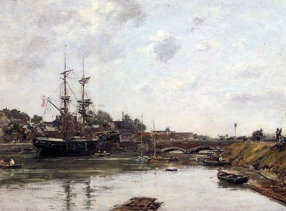  Eugene-Louis Boudin View of La Touques - Art Print