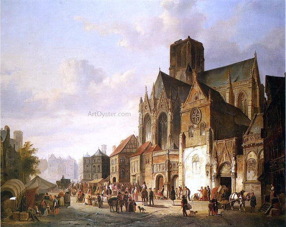  Cornelis Springer View of Montelspran - Art Print