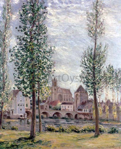  Alfred Sisley View of Moret-sur-Loing Through the Trees - Art Print