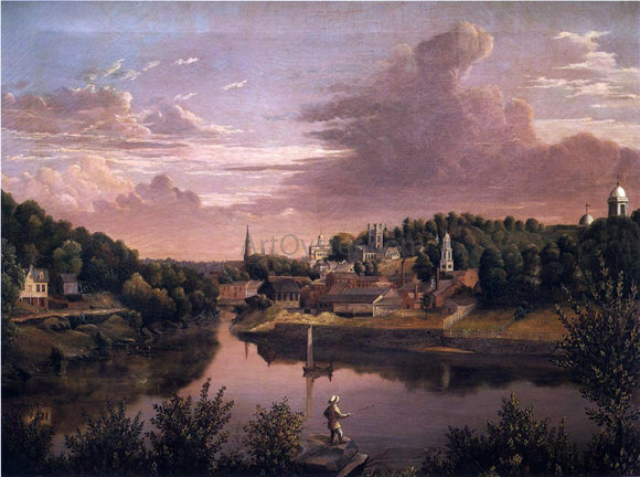  John Denison Crocker View of Norwich Harbor in 1849 - Art Print