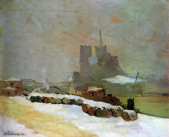 Albert Lebourg View of Notre Dame, Winter - Art Print