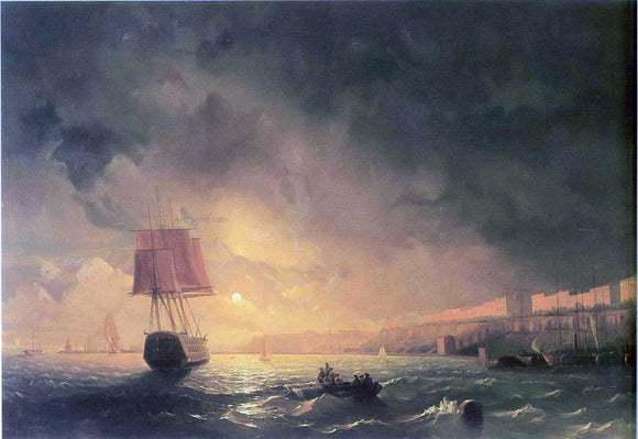  Ivan Constantinovich Aivazovsky View of Odessa by Moonlight - Art Print